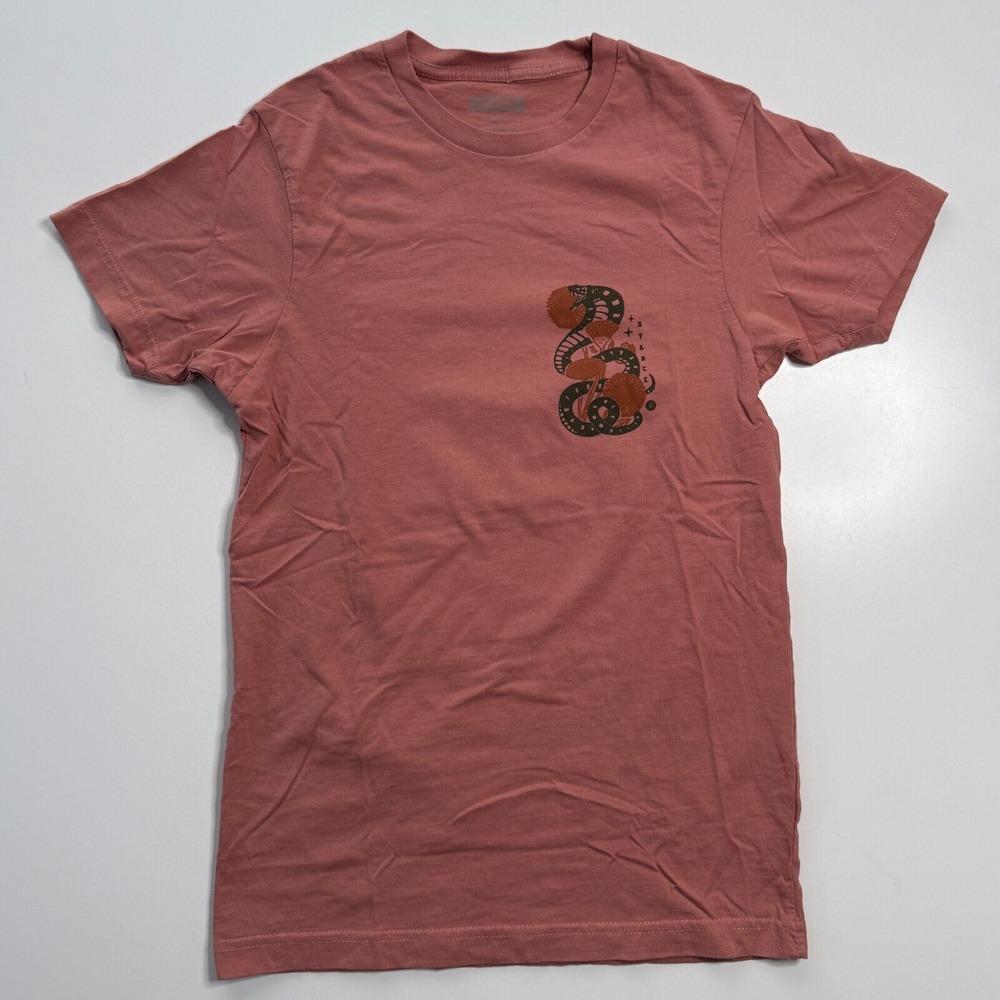STANCE Cobrah Snake Short Sleeve T-Shirt Unisex XS Pink Rose Cobra Tee